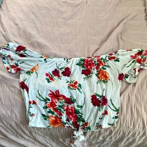 Off the shoulder crop top